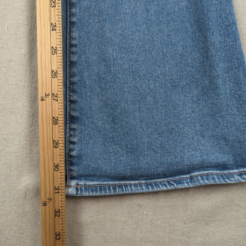 American Eagle Jeans Women 2 Blue Long Super High Rise Flare Stretch Boho Hippie - Picture 5 of 16